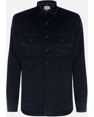 MC2 Saint Barth Corduroy Overshirt Chalet With St. Barth Embroidery Jacket - Blue