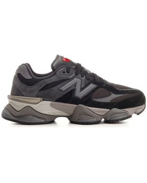 New Balance Mesh and Suede Trainers - Black