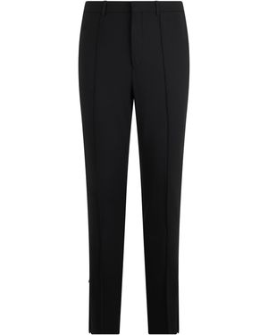 Celine Pants Slim Wool-Blend Polyester - Black