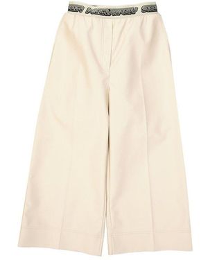 Stella McCartney Beige Viscose Casual Pants - Natural