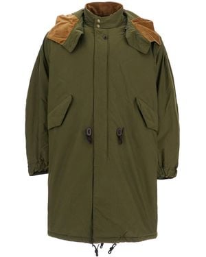 Barbour Padded Parka Jacket With Hood - Green