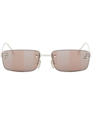 Fendi First Crystal Metallo Sunglasses - Pink