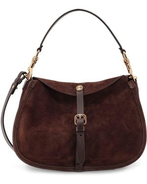 Etro Crossbody Pony Suede Shoulder Bag - Brown