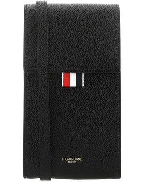 Thom Browne Leather Phone Holder - Black