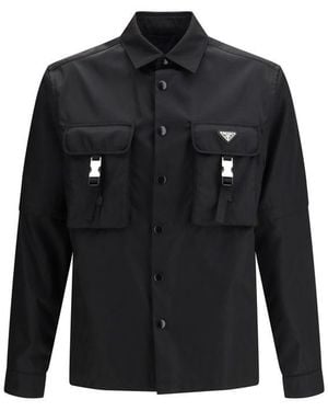 Prada Recycled Polyamide Jacket Clothing - Black