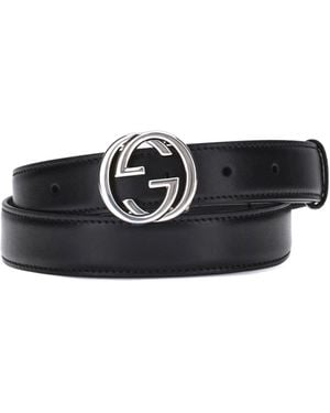 Gucci Gg Leather Belt - White