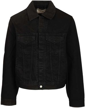 Arte' Circle Logo Jeans Jacket Cotton - Black
