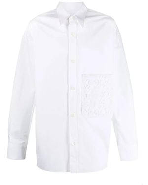 Valentino Floral Lace Pocket Shirt - White