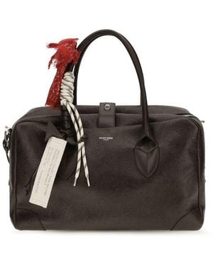 Golden Goose Brown Calf Leather Bos Taurus Handbag - Black