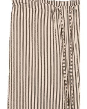 Alysi Striped Drawstring Waist - Natural