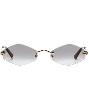Cartier Cartier Eyewear Ct0433S Oval Rimless Sunglasses - Metallic