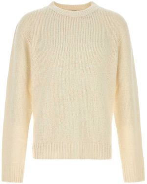 The Row Ivory Silk Laing Jumper - White