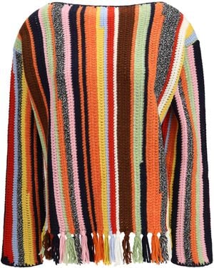Prada Wool And Cashmere Sweater Wool; Kashmir/Capra Hircus - Orange