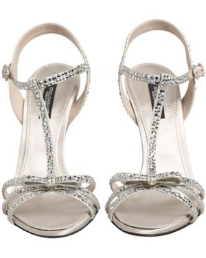 Dolce & Gabbana Crystal-embellished Sandals - White
