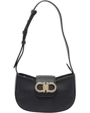 Ferragamo Gabry Shoulder Bag - Black