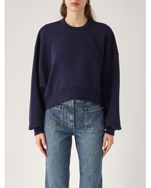 Elisabetta Franchi Cotone Hoodie - Blue