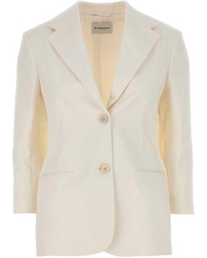 Givenchy Ivory Wool Blazer - White