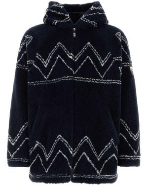 Giorgio Armani Embroidered Teddy Jacket - Blue
