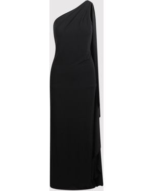 Alice + Olivia Alice Olivia Anja One Shoulder Draped Maxi Dress - Black