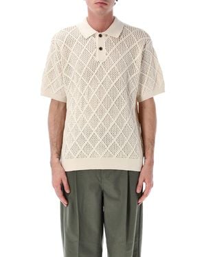 Obey Eryk Textured Knit Polo - White