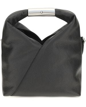 MM6 by Maison Margiela Handbag Japanese Mini Leather Calf Shoulder Bags - Black