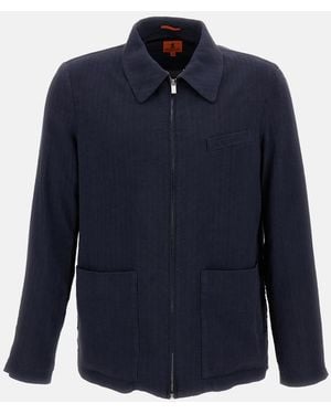 Barena Zip Up Overshirt - Blue