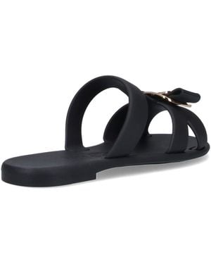 Ferragamo Vara Slide Sandals - Black