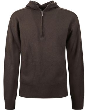 Burberry Hooded Wool Jumper - Brown