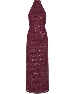 ROTATE BIRGER CHRISTENSEN Maxi Dress Beaded - Purple