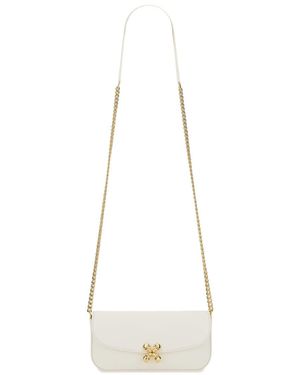 McQueen Skull Flower Bag Small - White