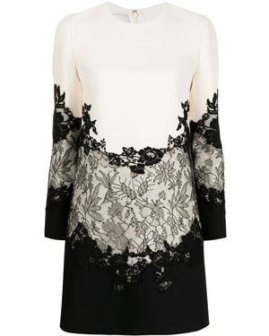 Valentino Lace-Embellished Shift Dress - Black