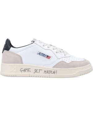 Autry Medalist Low & Leather And Suede Trainers Upper - White