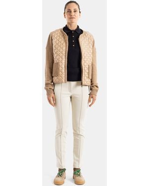 Moncler Quilted Zipped Camel Cardigan Jacket - White