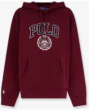 Polo Ralph Lauren Cotton Blend Sweatshirt With Logo Print - Red