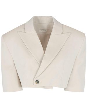 The Mannei Single-Breasted One Button Jacket - Natural
