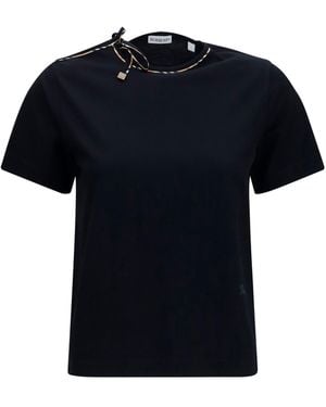 Burberry T-Shirt With Cut-Out Detail - Black