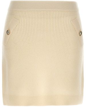 MICHAEL Michael Kors Ribbed Knit Skirt - Natural