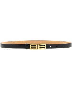 Balenciaga Leather Regular Belt - White