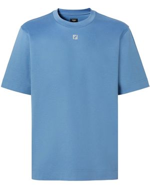 Fendi Cotton T-Shirt - Blue