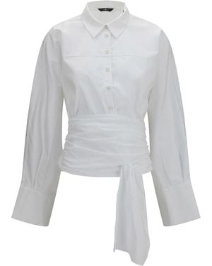 7 For All Mankind Shirt Waist-Knot Cotton - White