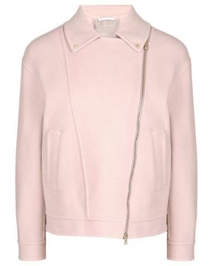 Herno Wool Biker Jacket - Pink