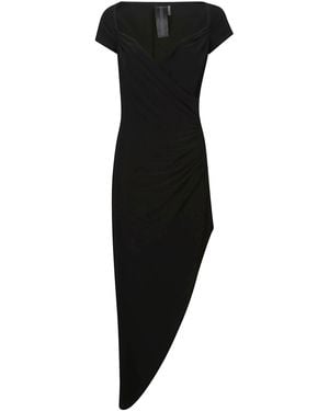 Norma Kamali Draped Jersey Dress - Black