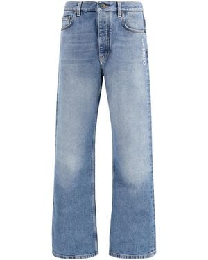 Off-White c/o Virgil Abloh Half Arrow Slim Relaxed Jeans - Blue