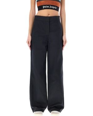 Palm Angels Reversed Waistband Chino Trousers - Blue