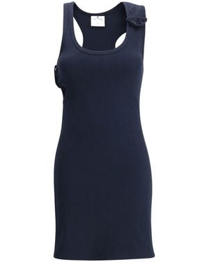 Courreges 90S Rib Midi Dress - Blue