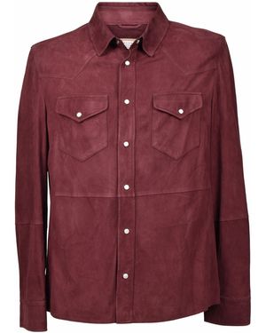 Brunello Cucinelli Burgundy Suede Cropped Jacket - Purple