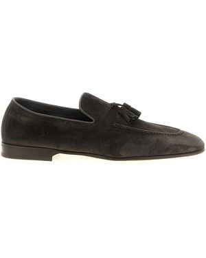 Brunello Cucinelli Calfskin Slip-On Loafers - Black