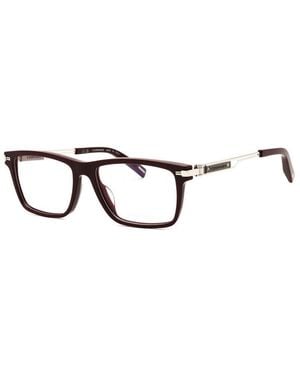 Chopard Eyeglasses Rectangle Full Rim, Shiny Burgundy Frame And Clear Demo Lenses Lens Vch35701Ck - Brown