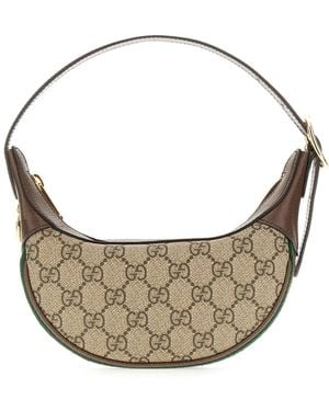Gucci Gg Supreme Fabric Mini Gg Ophidia Shoulder Bag - Metallic