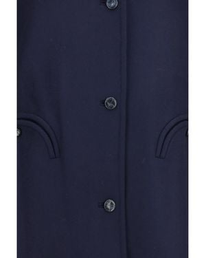 Blazé Milano Blazè Milano Nitak Wooly Wool Trench Coat - Blue